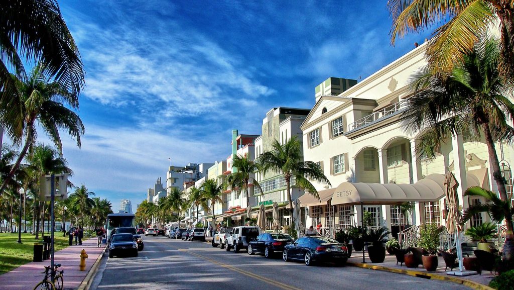 The famed Ocean Drive is a focal point of Miami Beach for tourists and shopaholics alike