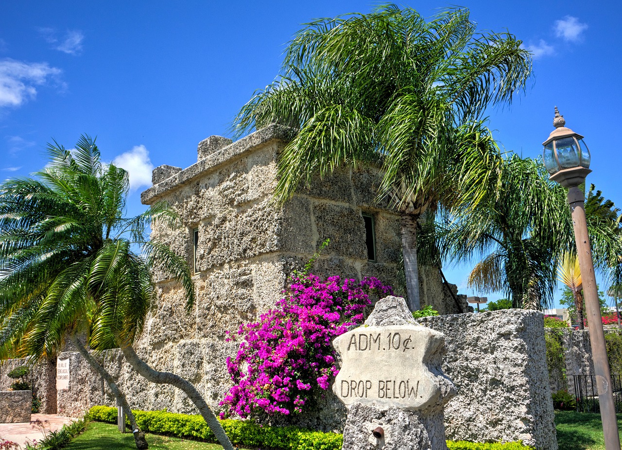 You can visit one of the historical places in Miami - Coral Castle in Homestead